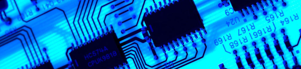 A close up of the electronic circuit board
